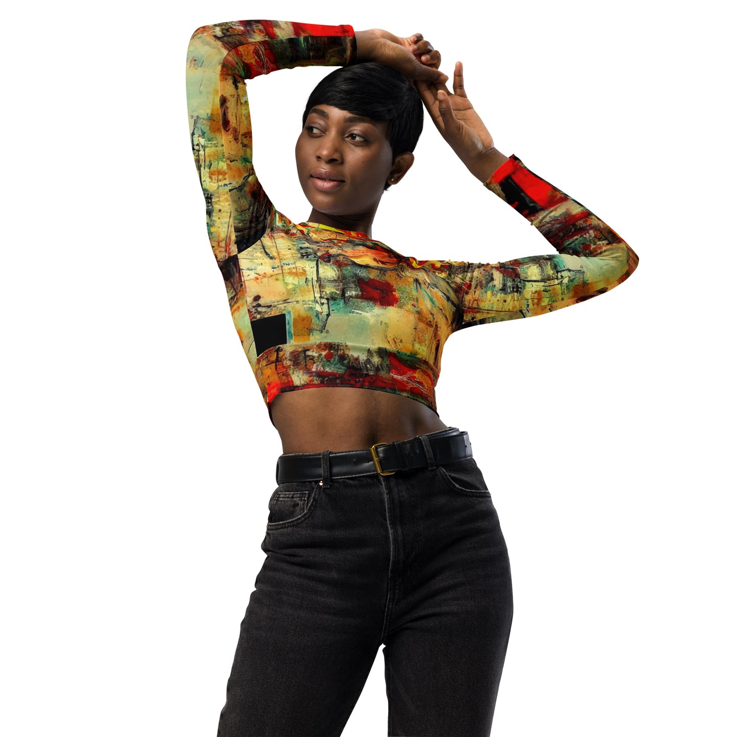 DMV 0132 Avant Garde Recycled long-sleeve crop top