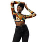 DMV 0143 Retro Art Recycled long-sleeve crop top