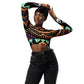 DMV 0180 Boho Recycled long-sleeve crop top