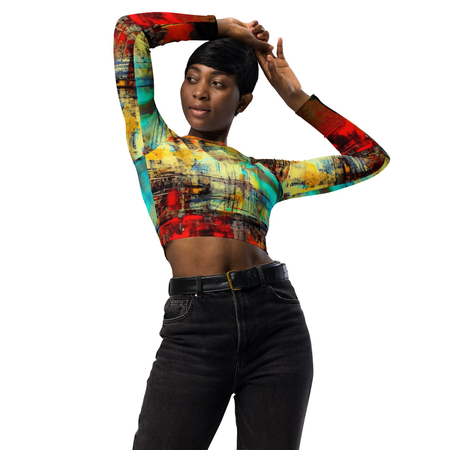 DMV 0279 Avant Garde Recycled long-sleeve crop top