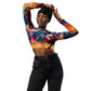 DMV 0308 Abstract Art Recycled long-sleeve crop top