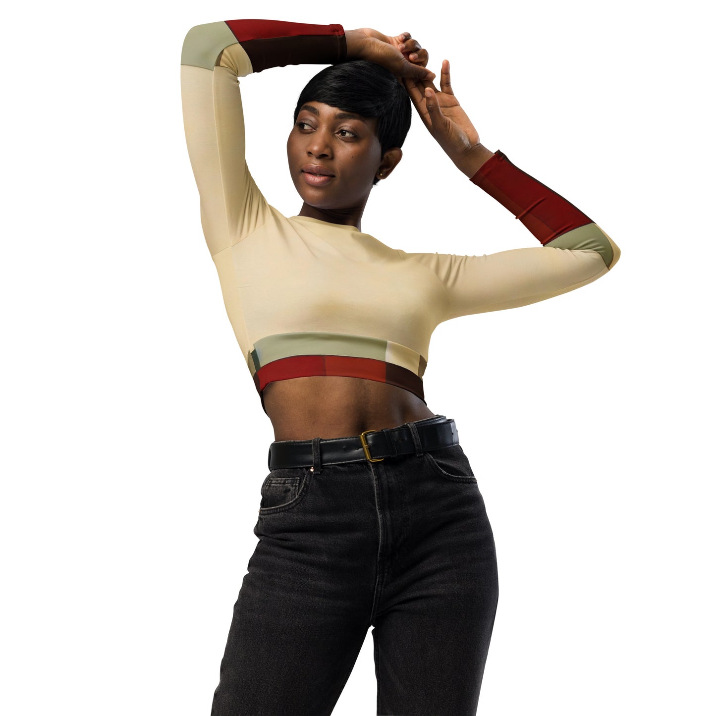 DMV 0267 Avant Garde Recycled long-sleeve crop top