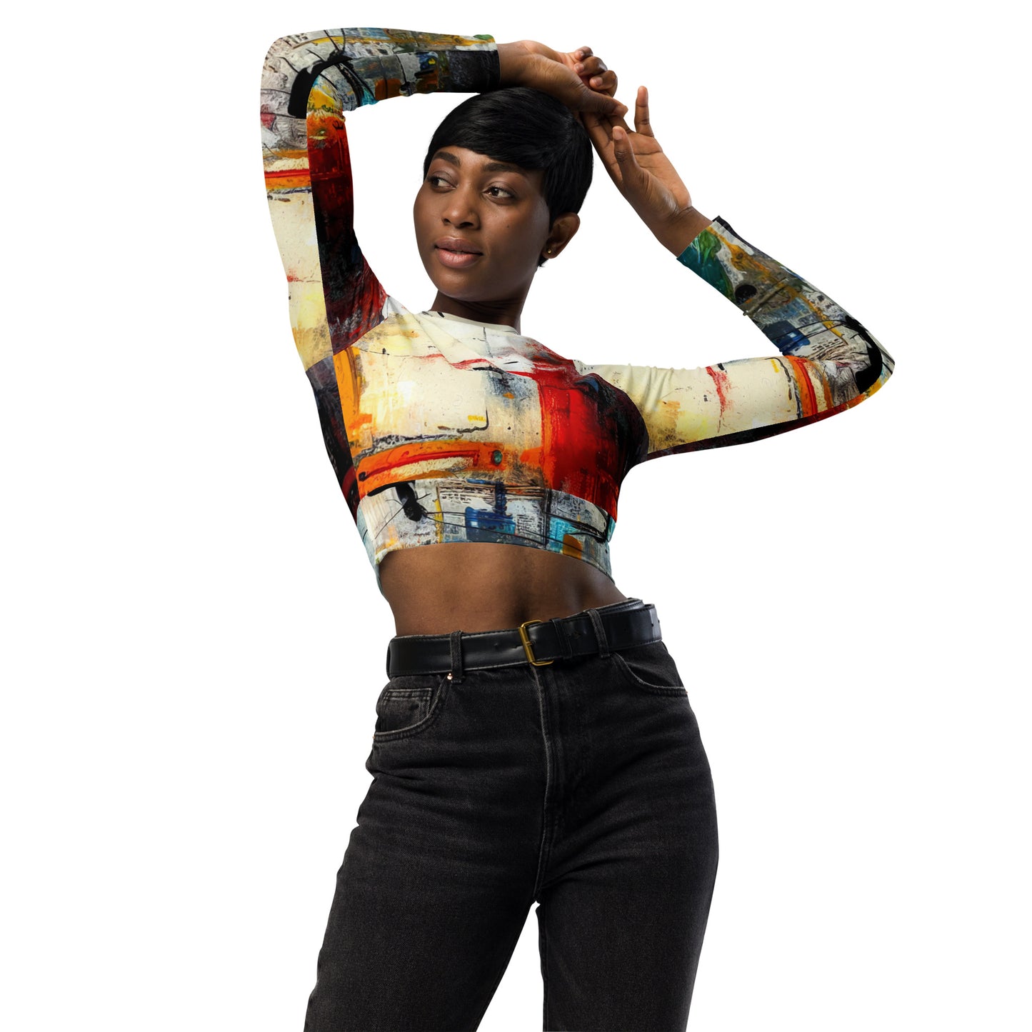 DMV 0263 Avant Garde Recycled long-sleeve crop top