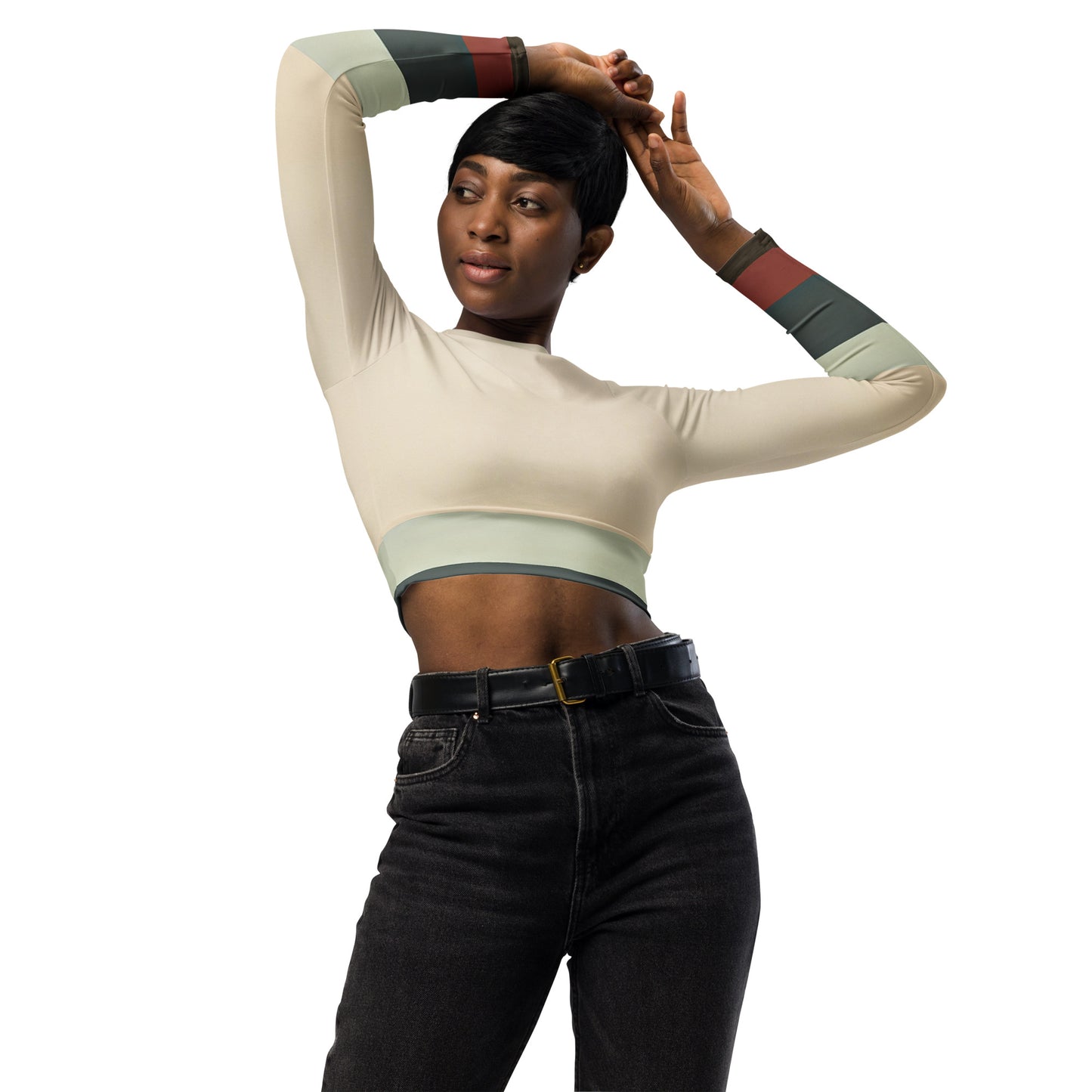 DMV 0403 Avant Garde Recycled long-sleeve crop top