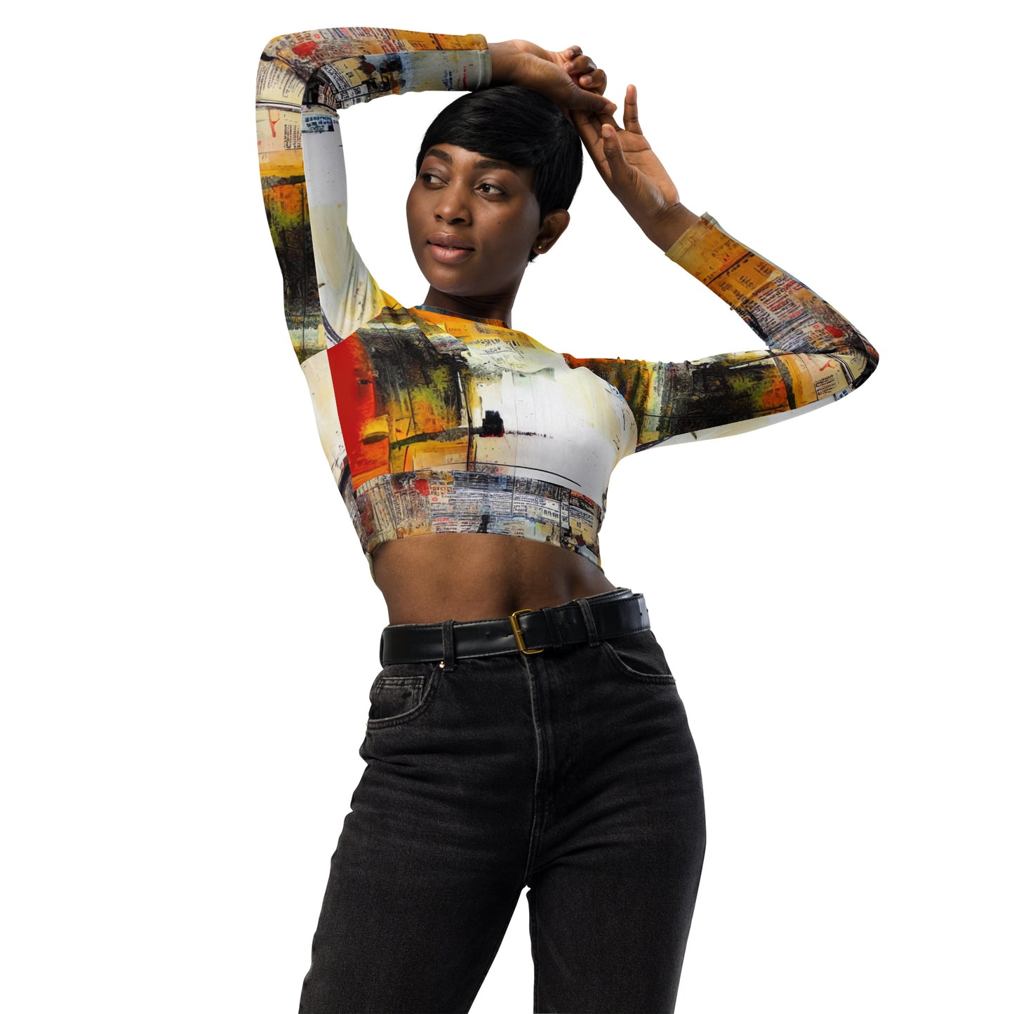 DMV 0189 Avant Garde Recycled long-sleeve crop top