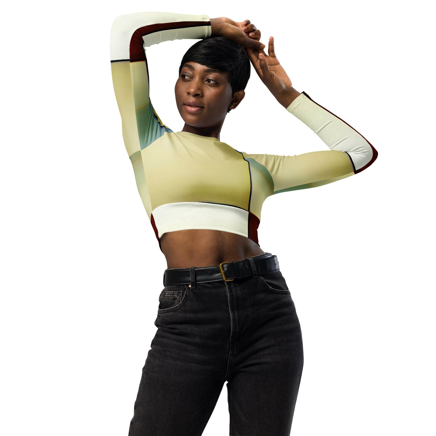 DMV 0177 Avant Garde Recycled long-sleeve crop top