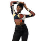 DMV 0179 Abstract Art Recycled long-sleeve crop top