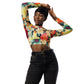 DMV 0260 Floral Recycled long-sleeve crop top