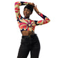 DMV 1525 Floral Recycled long-sleeve crop top