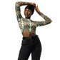 DMV 0408 Chic Boho Recycled long-sleeve crop top