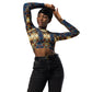 DMV 0406 Conceptual Artsy Recycled long-sleeve crop top