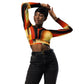 DMV 0261 Retro Art Recycled long-sleeve crop top