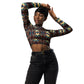 DMV 0188 Conceptual Artsy Recycled long-sleeve crop top