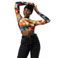 DMV 0268 Floral Recycled long-sleeve crop top