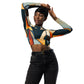 DMV 0433 Abstract Art Recycled long-sleeve crop top