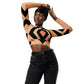 DMV 0518 Boho Recycled long-sleeve crop top