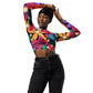 DMV 1088 Floral Recycled long-sleeve crop top