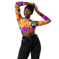 DMV 0552 Floral Recycled long-sleeve crop top