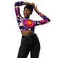 DMV 1987 Floral Recycled long-sleeve crop top