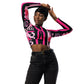 DMV 1532 Boho Recycled long-sleeve crop top