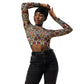 DMV 2051 Chic Boho Recycled long-sleeve crop top