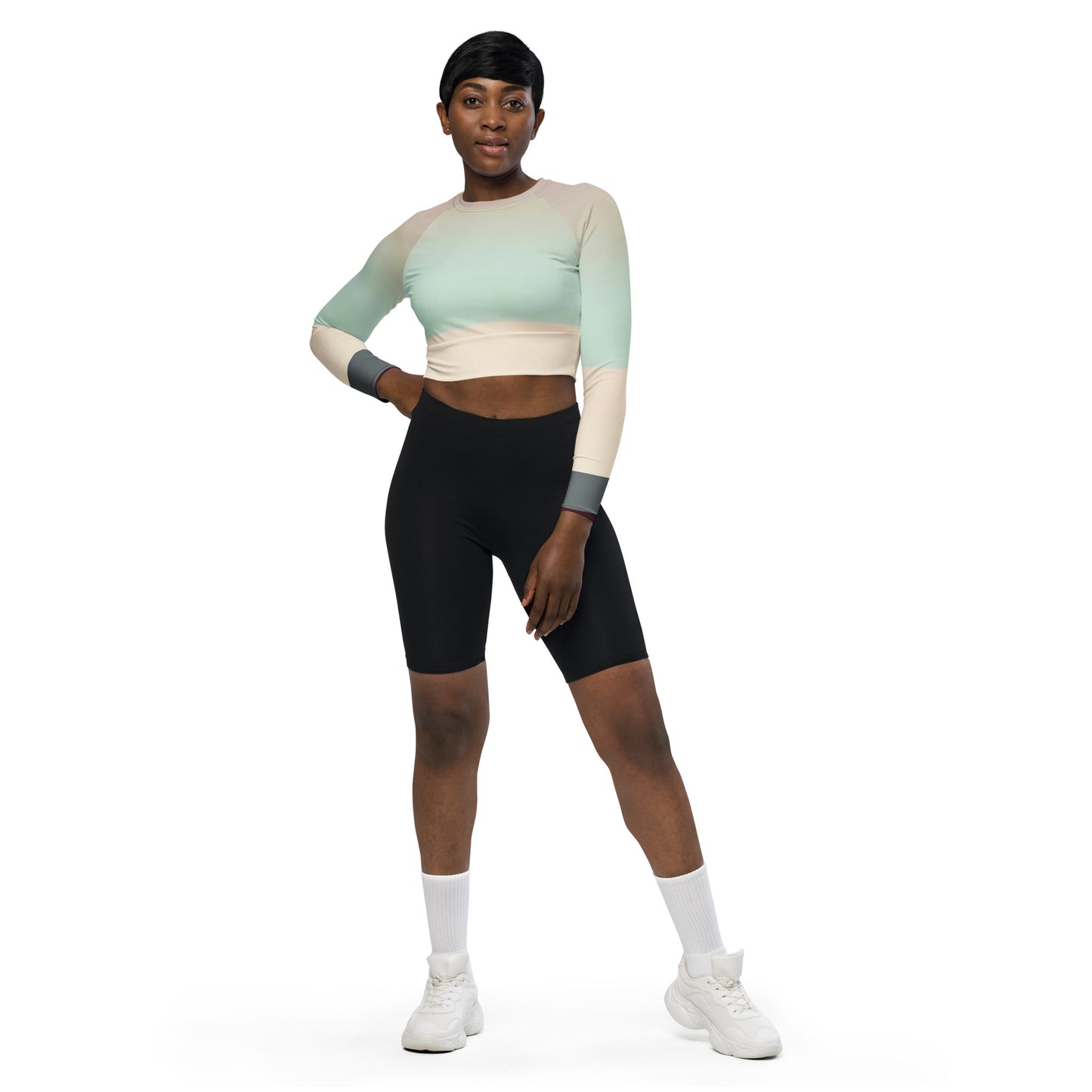 DMV 0052 Avant Garde Recycled long-sleeve crop top