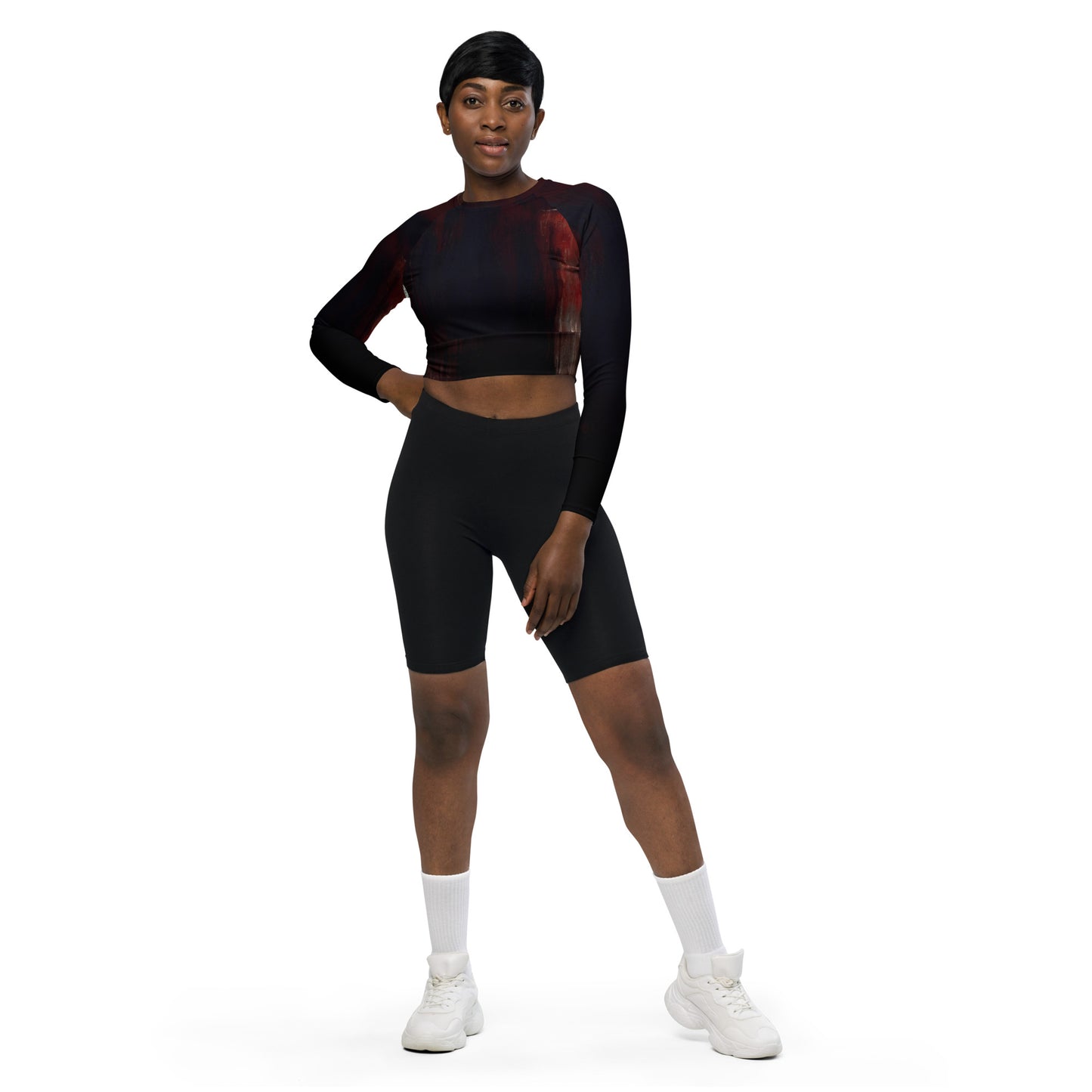 DMV 0092 Avant Garde Recycled long-sleeve crop top