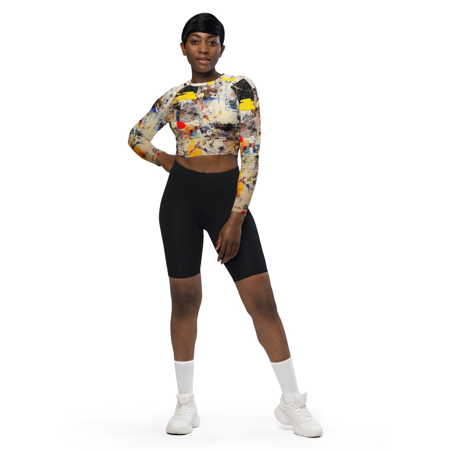 DMV 0100 Avant Garde Recycled long-sleeve crop top