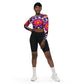 DMV 1987 Floral Recycled long-sleeve crop top