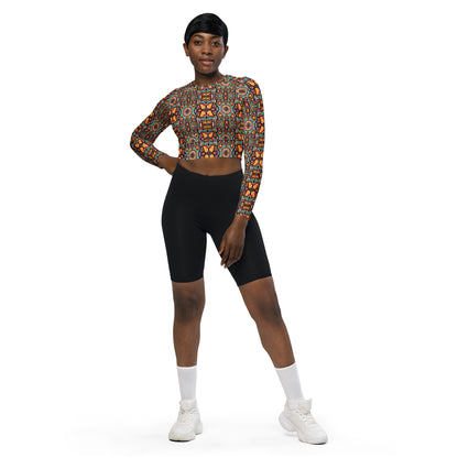 DMV 1534 Psy Artsy Recycled long-sleeve crop top