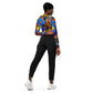 DMV 0235 Psy Art Recycled long-sleeve crop top