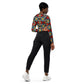 DMV 0269 Vintage Artsy Recycled long-sleeve crop top