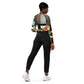 DMV 0008 Abstract Art Recycled long-sleeve crop top