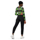 DMV 0077 Avant Garde Artsy Recycled long-sleeve crop top