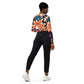 DMV 0253 Floral Recycled long-sleeve crop top