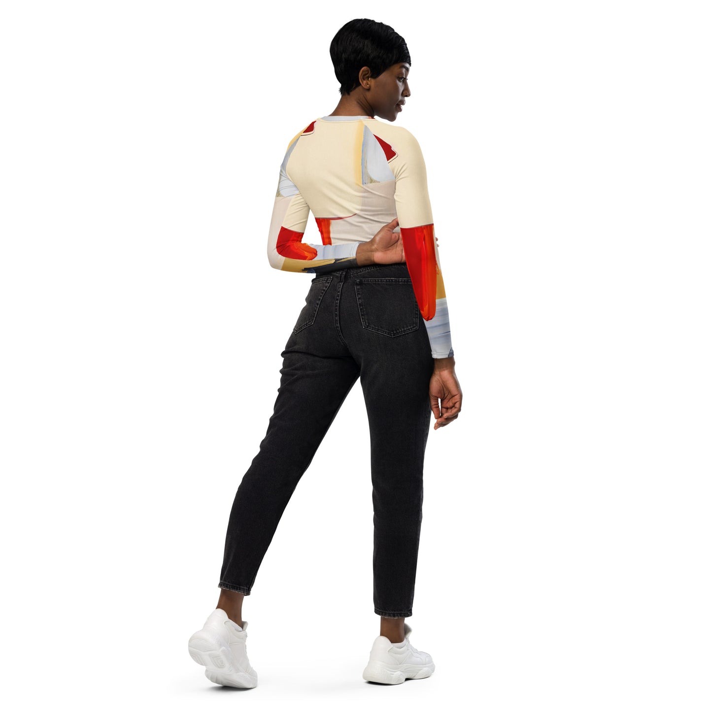 DMV 0128 Avant Garde Recycled long-sleeve crop top