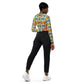 DMV 0102 Vintage Artsy Recycled long-sleeve crop top