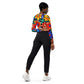 DMV 0257 Floral Recycled long-sleeve crop top