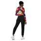 DMV 0097 Floral Recycled long-sleeve crop top