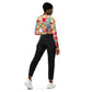 DMV 0106 Floral Recycled long-sleeve crop top