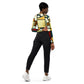 DMV 0117 Abstract Art Recycled long-sleeve crop top