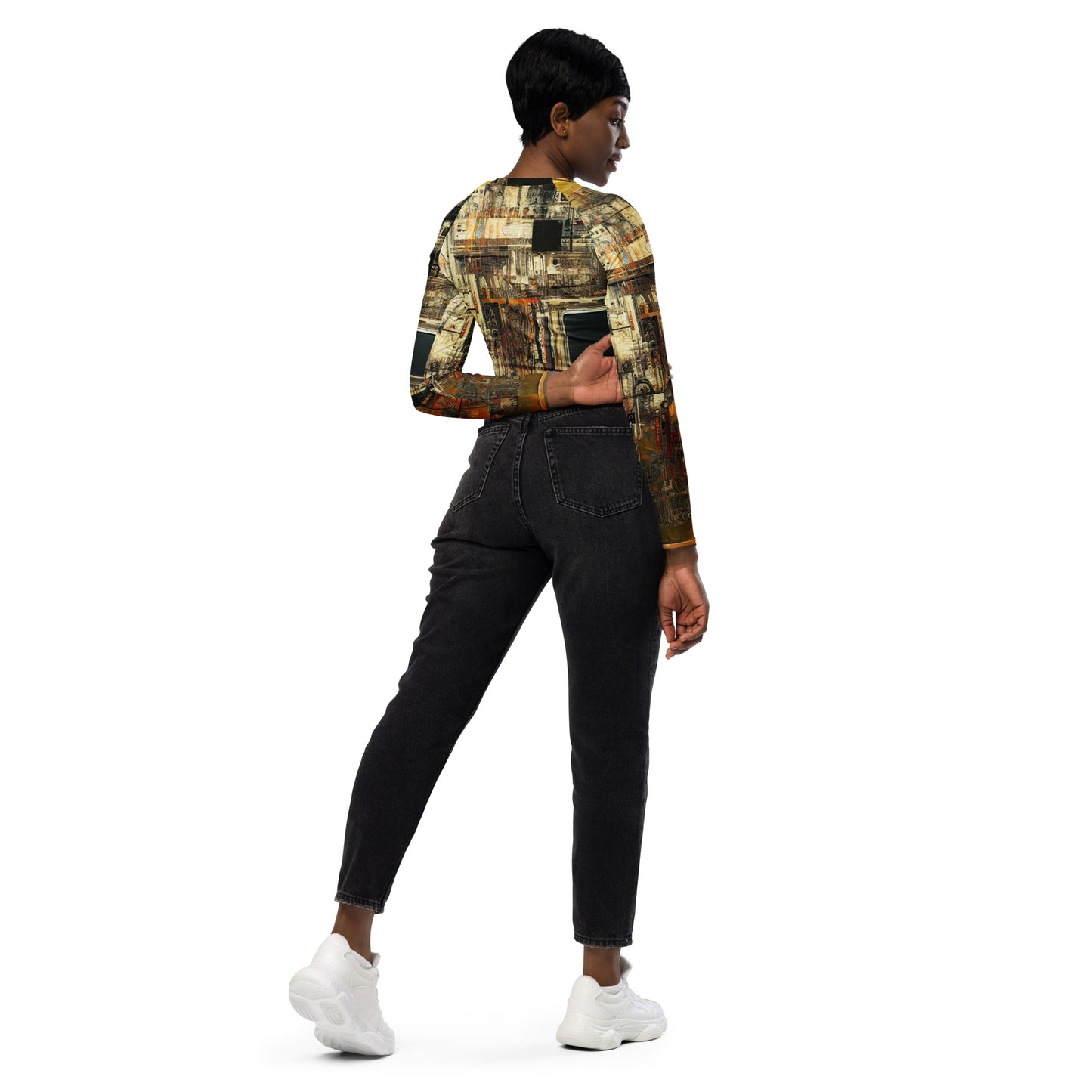 DMV 0120 Avant Garde Recycled long-sleeve crop top