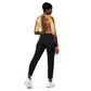 DMV 0165 Retro Art Recycled long-sleeve crop top