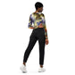 DMV 0109 Floral Recycled long-sleeve crop top