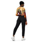 DMV 0251 Abstract Art Recycled long-sleeve crop top