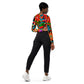 DMV 0116 Floral Recycled long-sleeve crop top