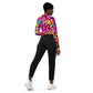 DMV 0136 Floral Recycled long-sleeve crop top