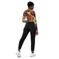 DMV 0150 Floral Recycled long-sleeve crop top