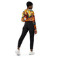 DMV 0416 Abstract Art Recycled long-sleeve crop top