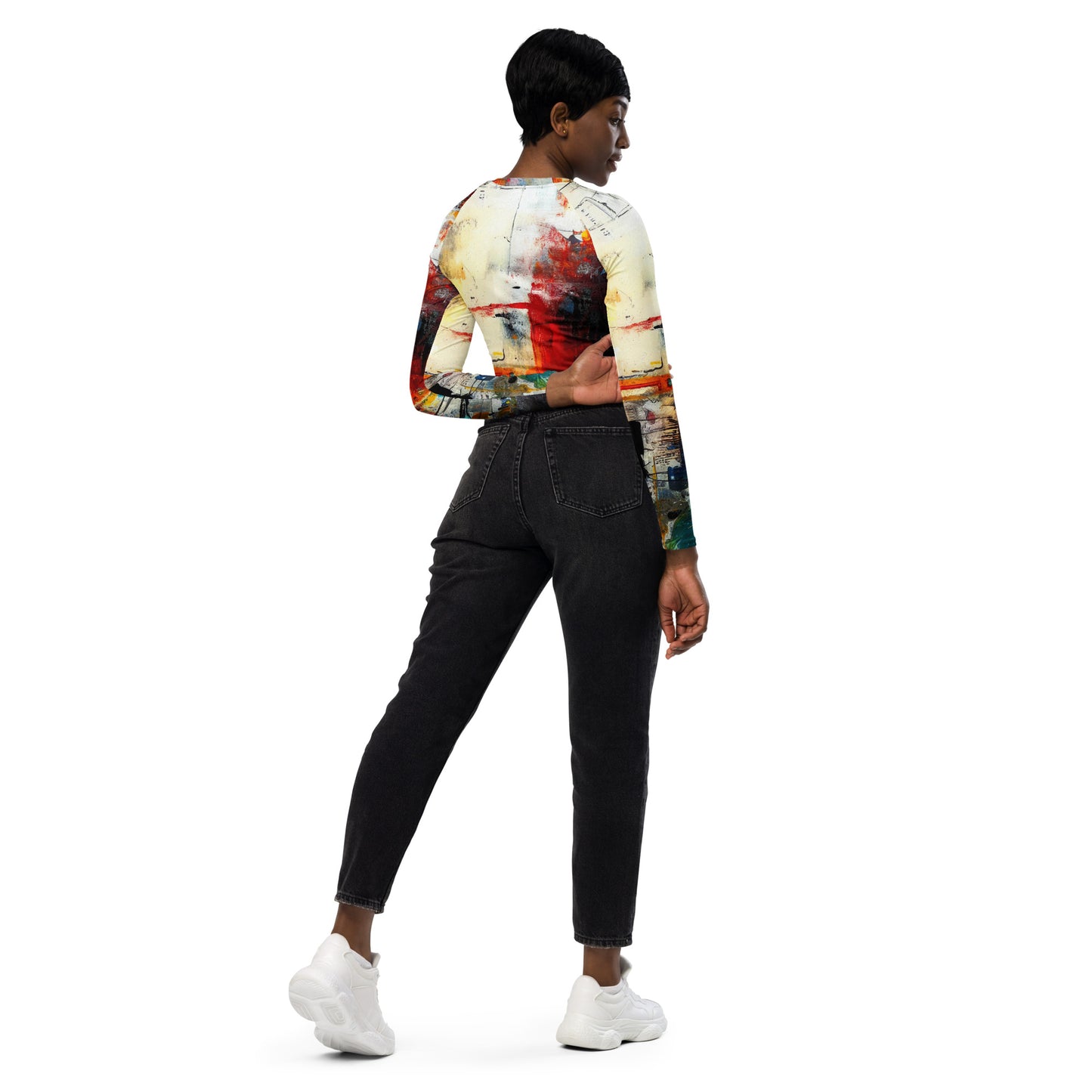 DMV 0263 Avant Garde Recycled long-sleeve crop top